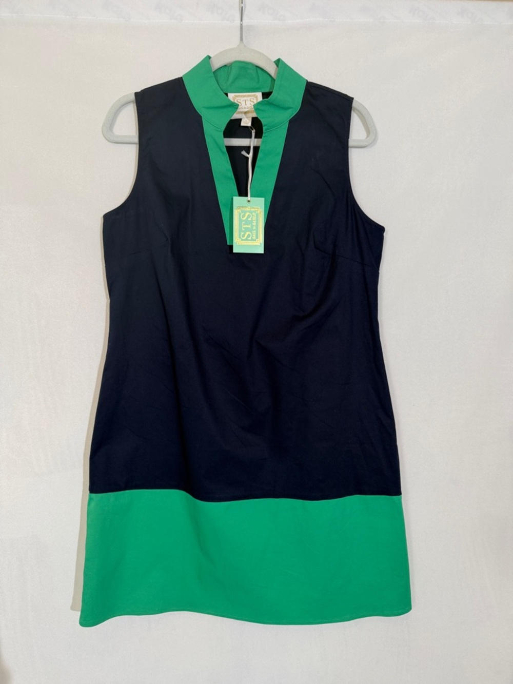 NWT Sail To Sable Dress Size L Navy And Green